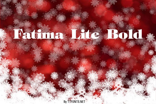 Fatima Lite Bold example